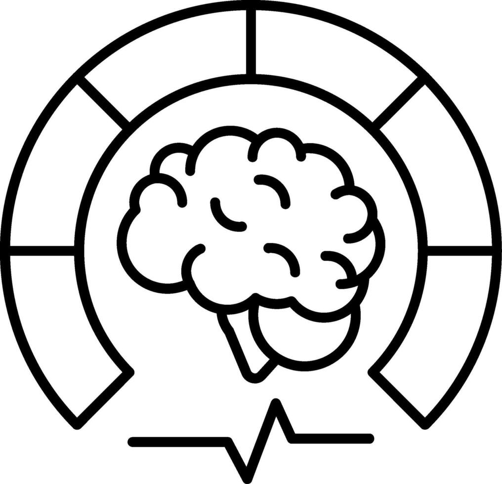 Stress Tracker Line Icon vector