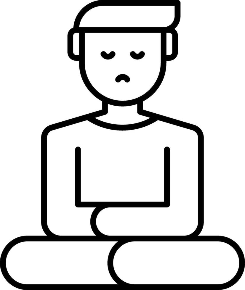 Yoga Line Icon vector