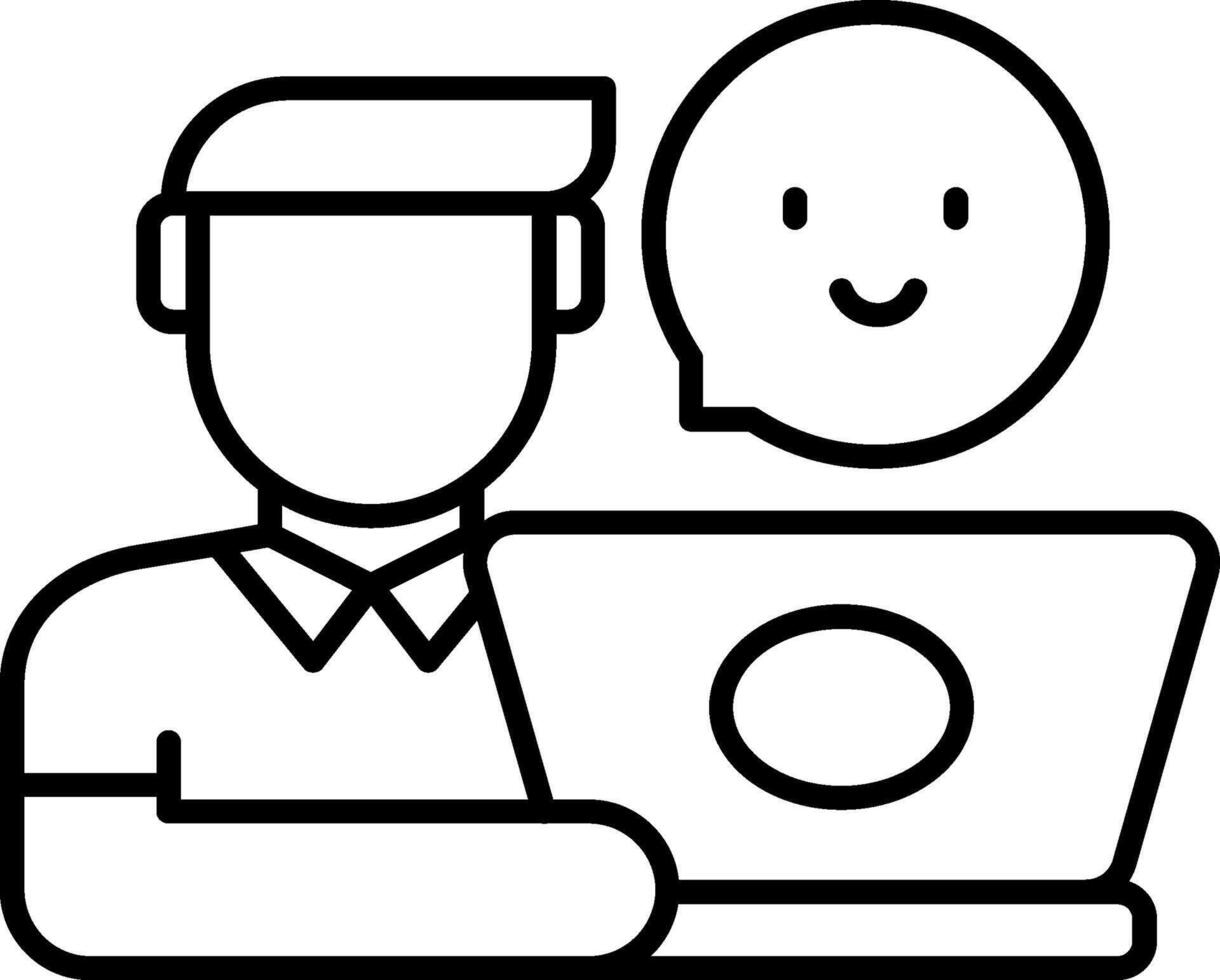 Positive Affirmations Line Icon vector