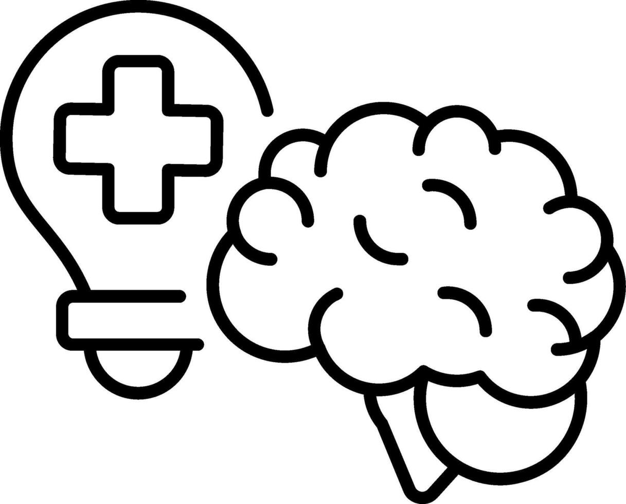Emotional Intelligence Line Icon vector