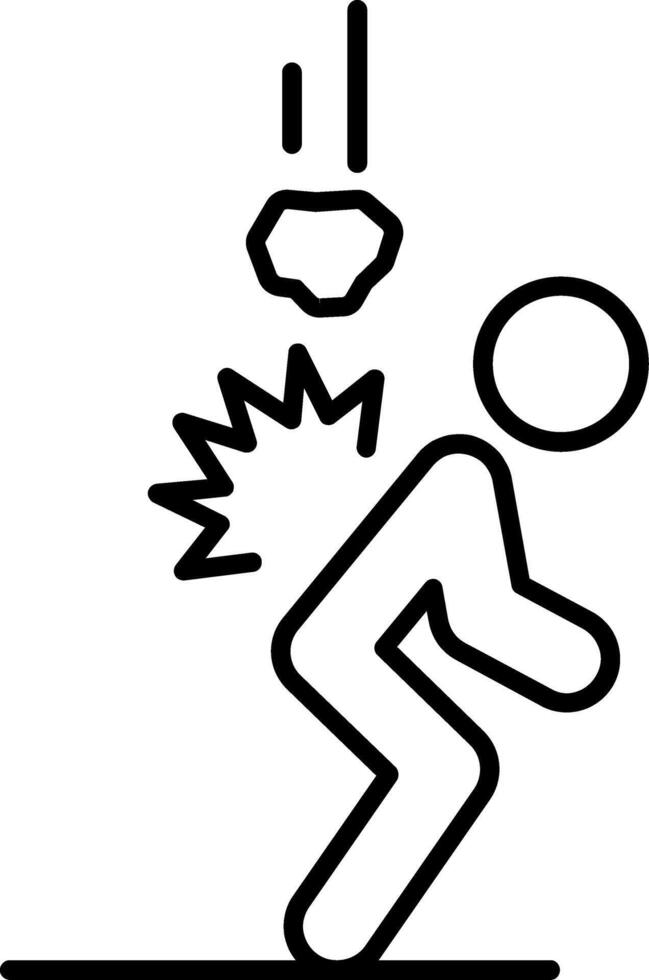 Back Injury Line Icon vector