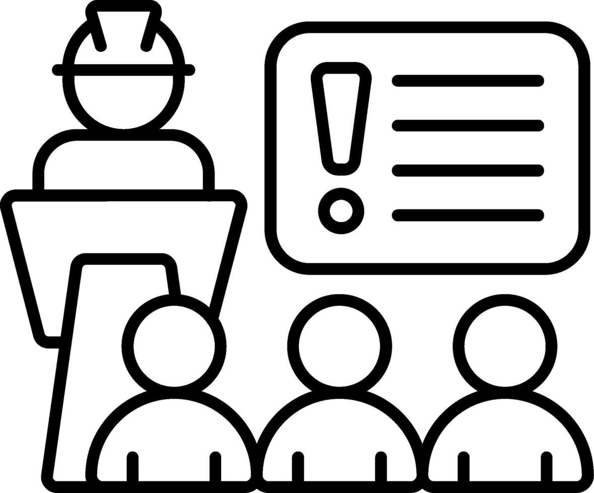 Safety Meeting Line Icon vector