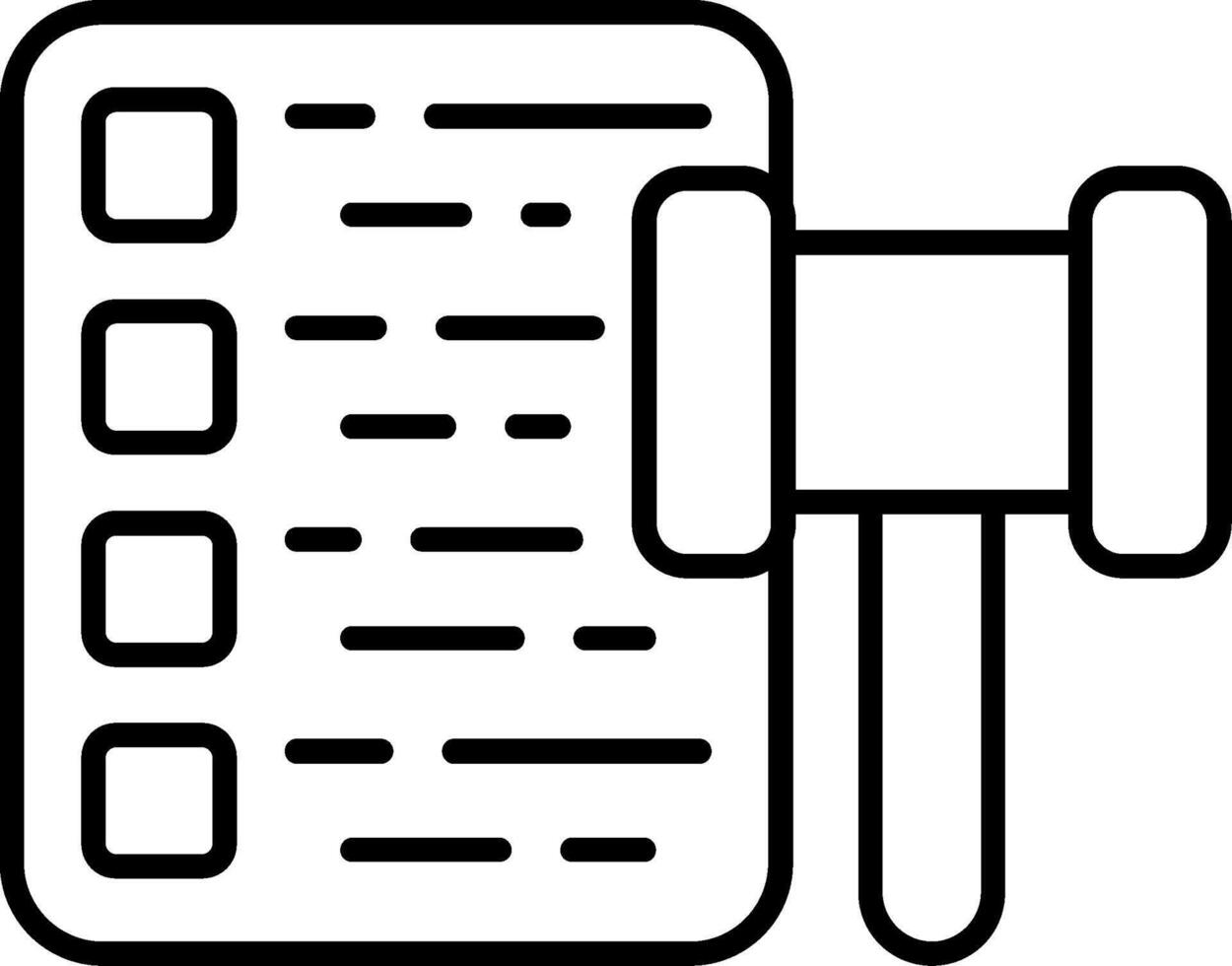 Safety Regulation Line Icon vector
