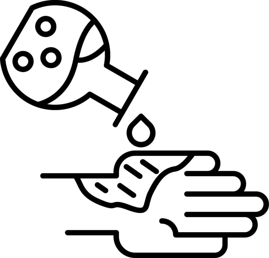 Chemical Burn Line Icon vector