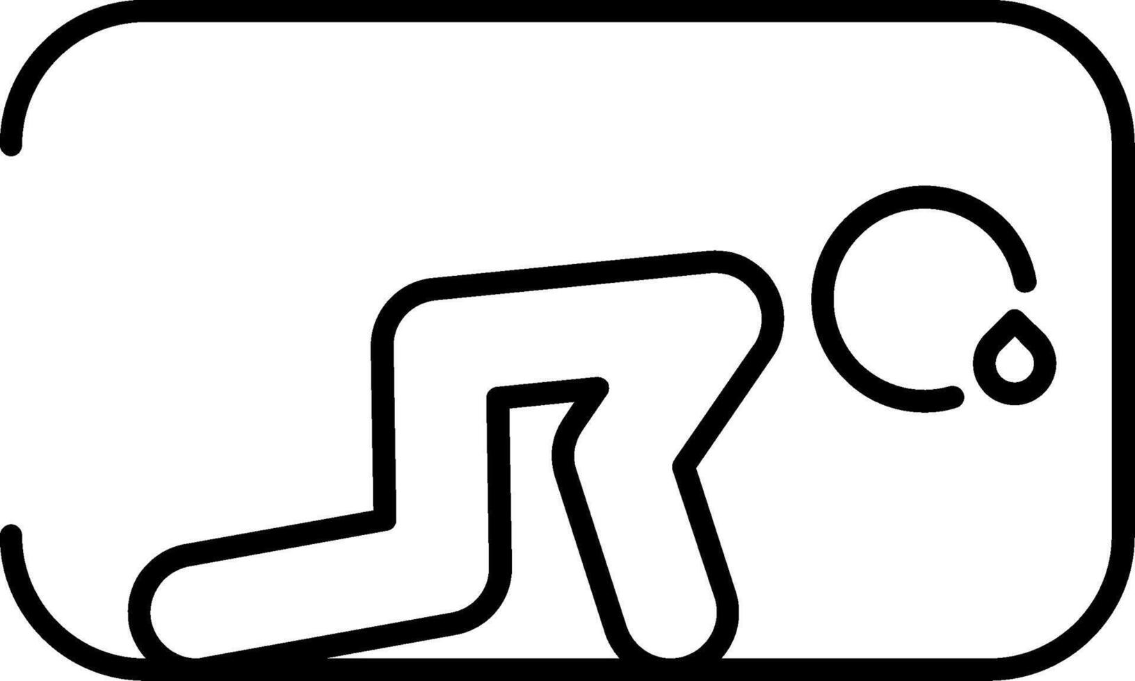 Confined Space Line Icon vector