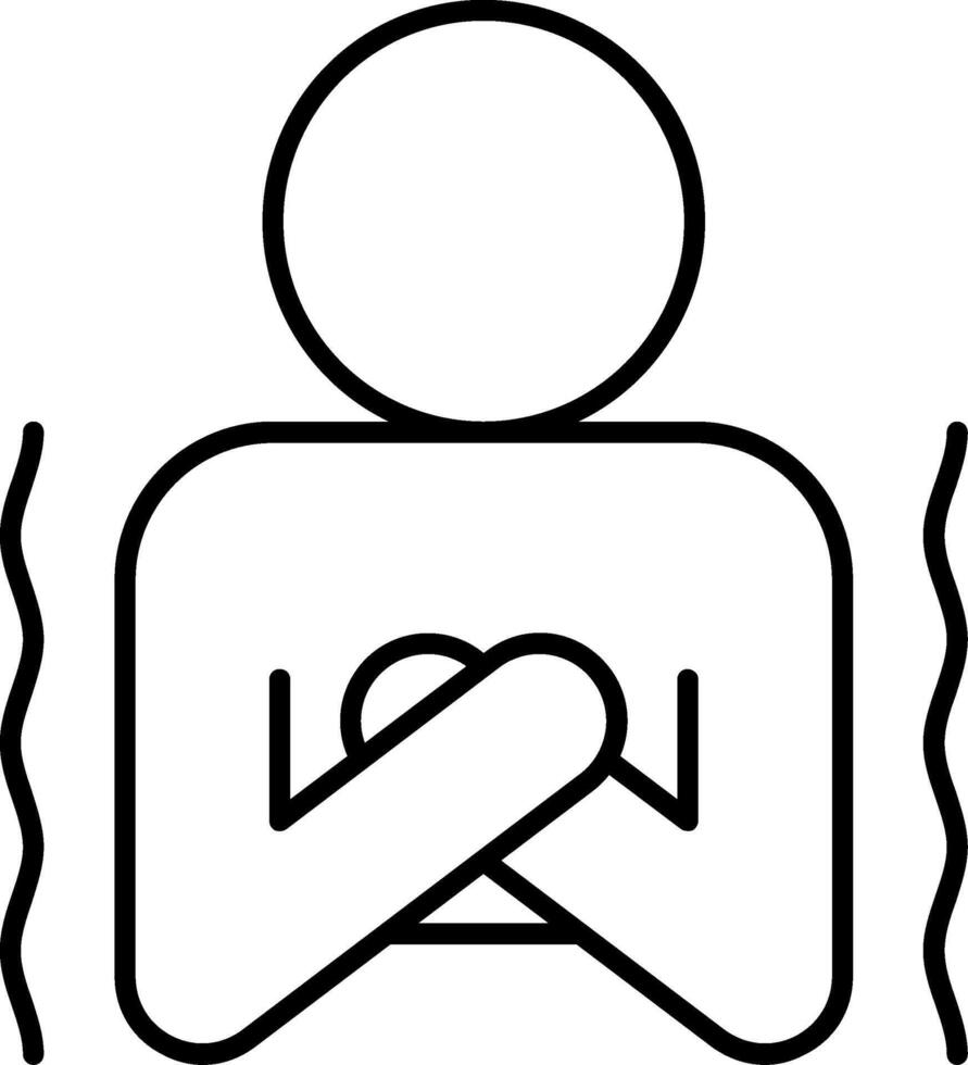 Hypothermia Line Icon vector