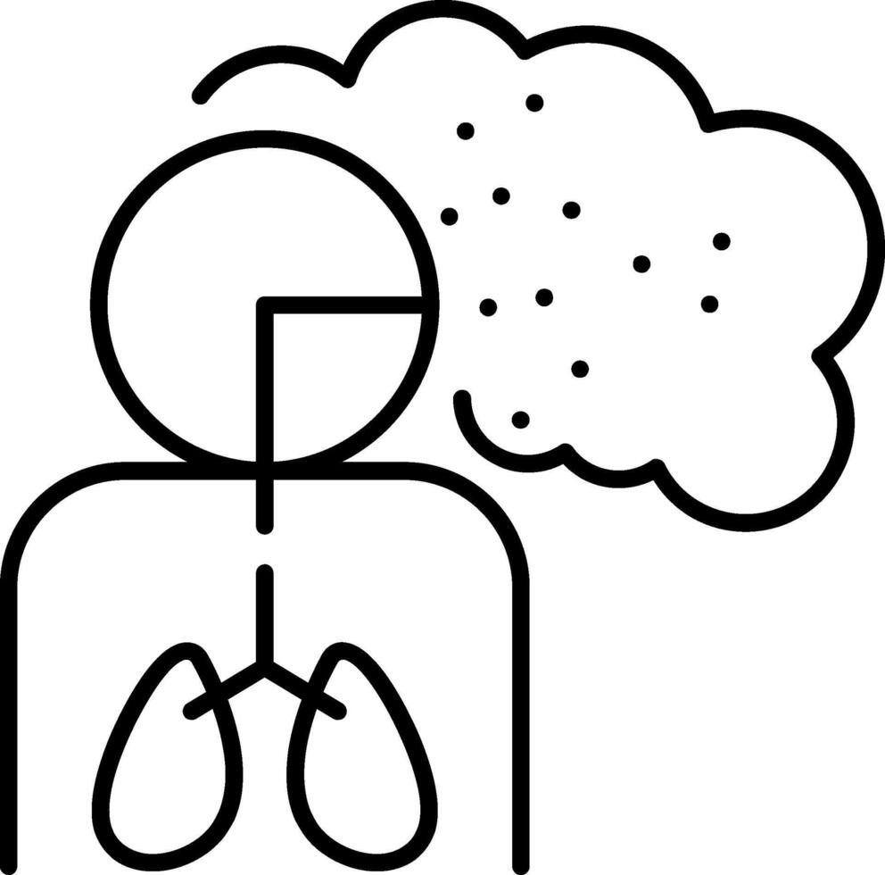 Silica Dust Line Icon vector