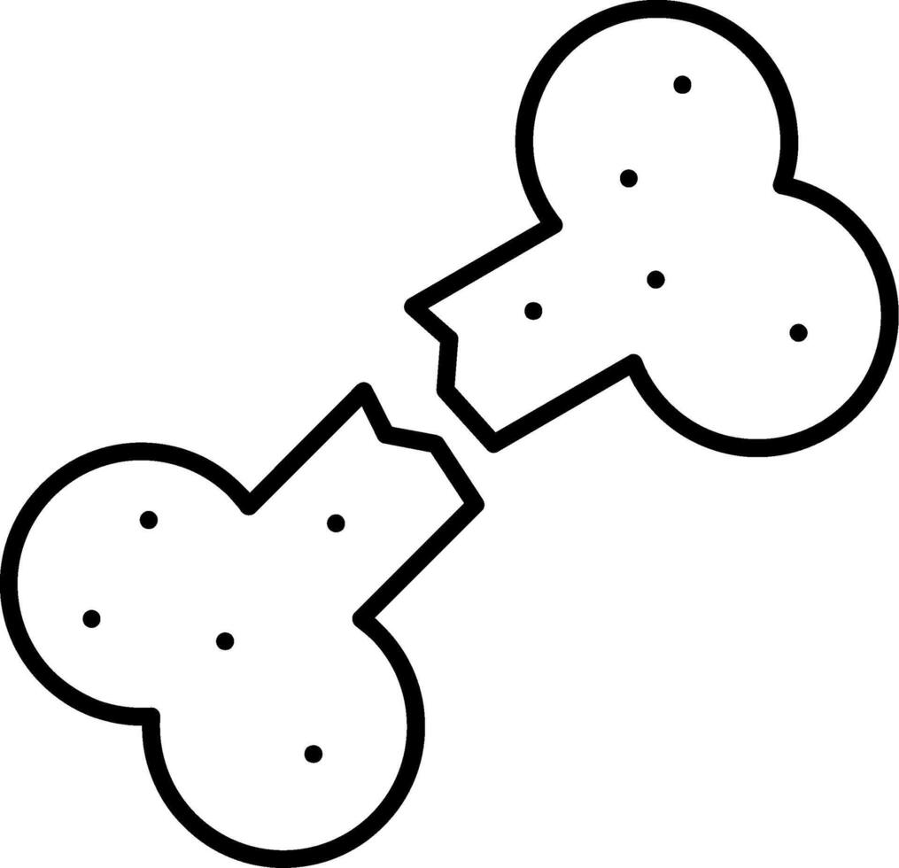 Fracture Line Icon vector