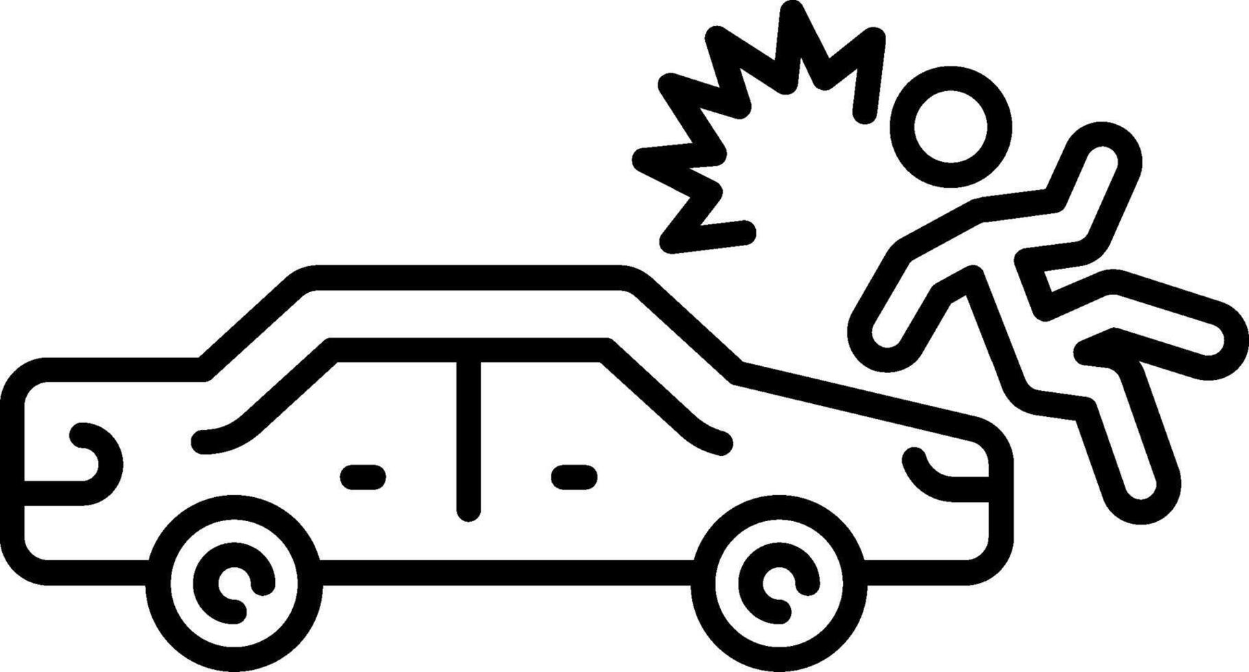 Vehicle Collision Line Icon vector