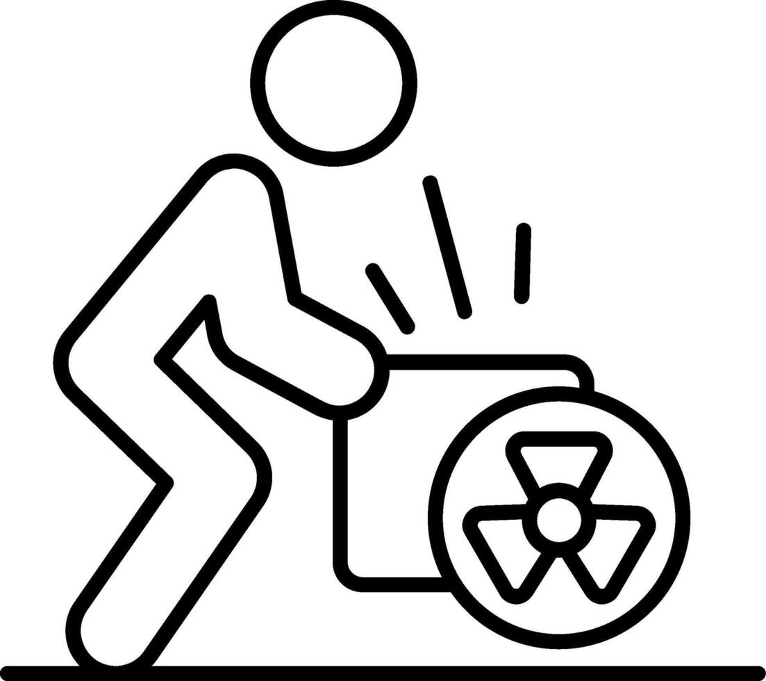 Radiation Exposure Line Icon vector