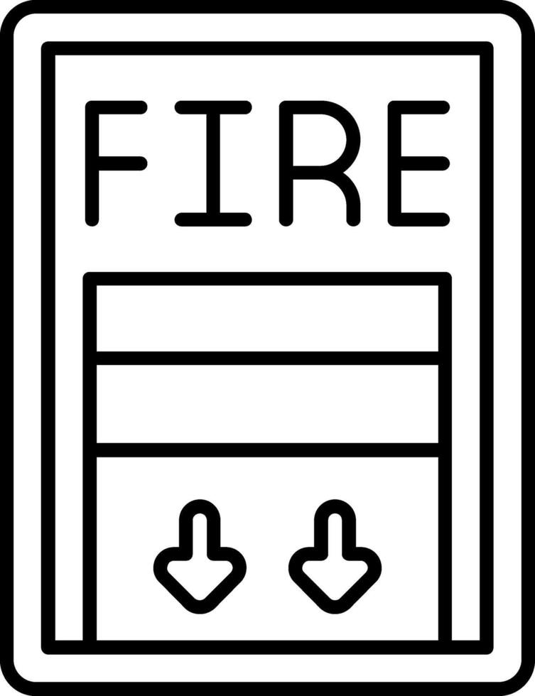 Safety Drill Line Icon vector