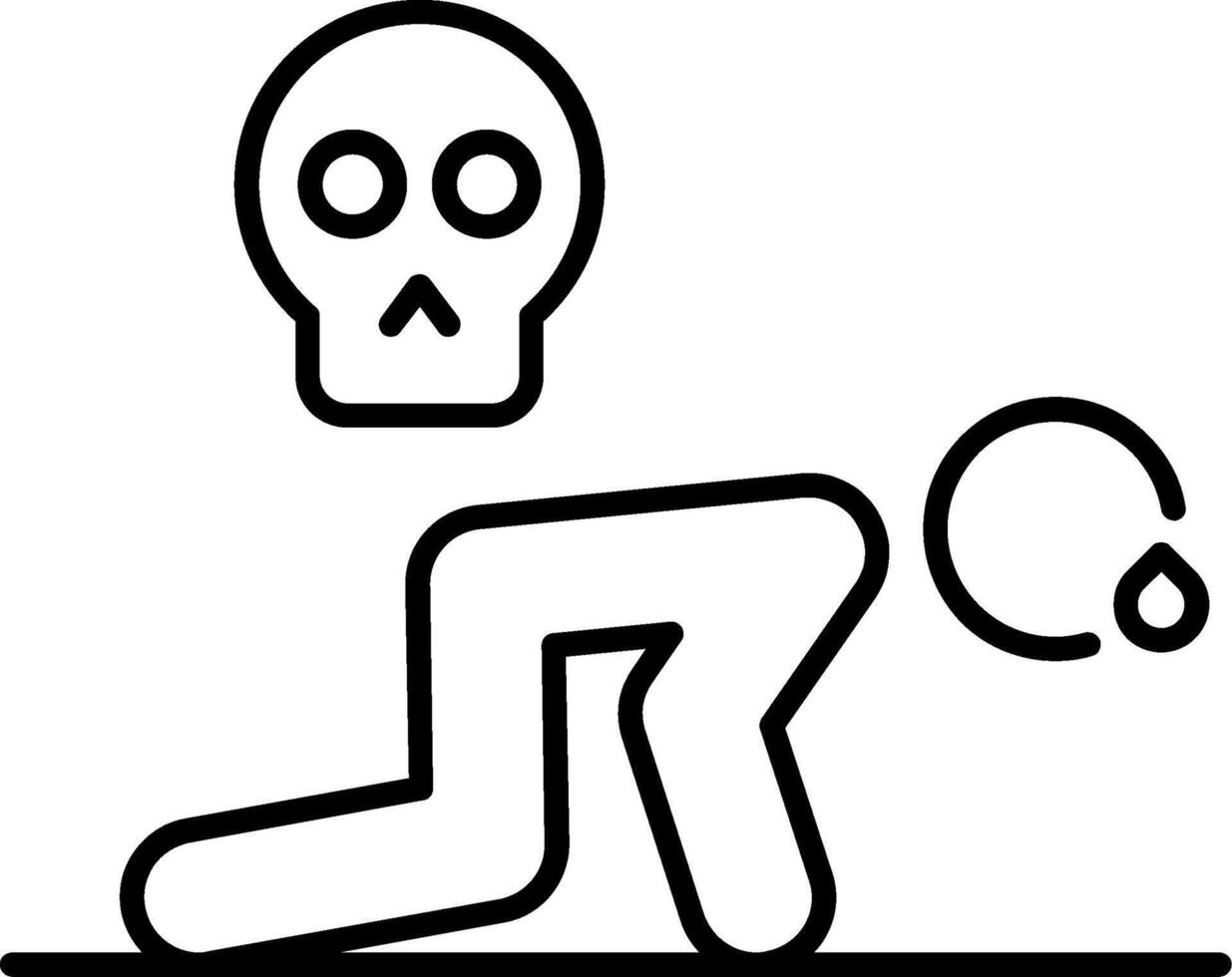 Poisoning Line Icon vector