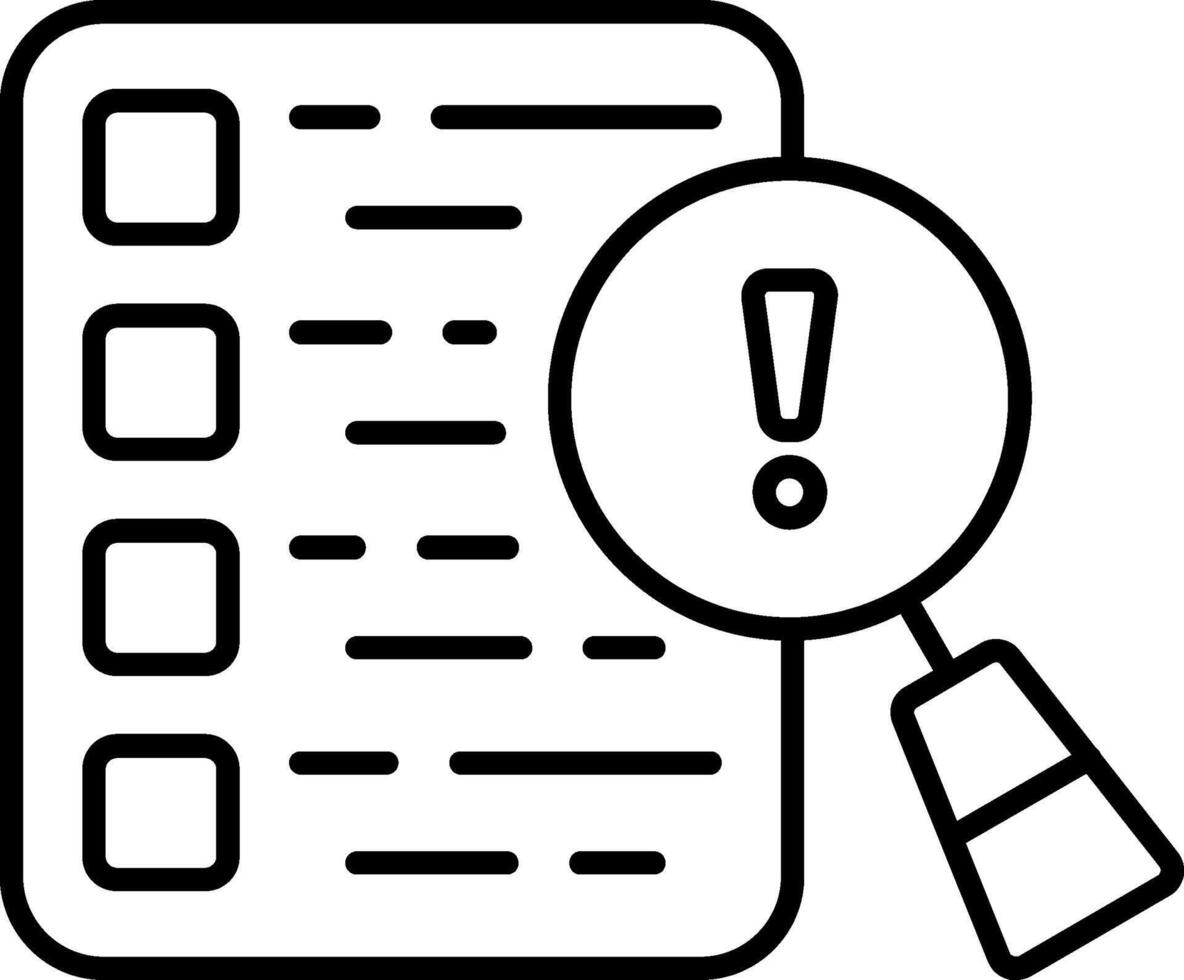 Risk Assessment Line Icon vector