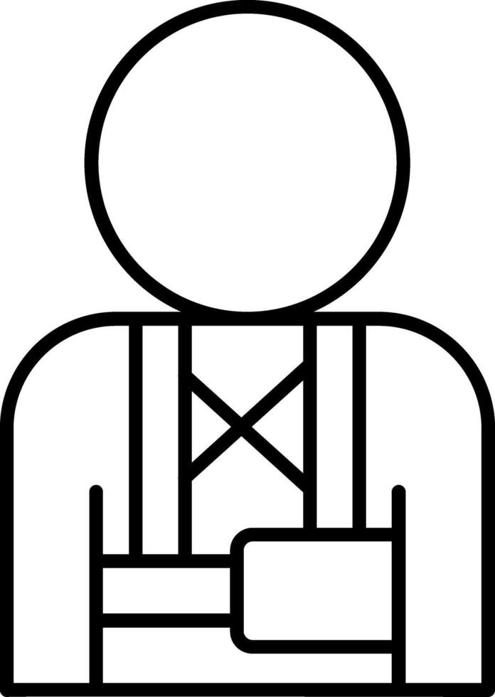 Safety Harness Line Icon vector