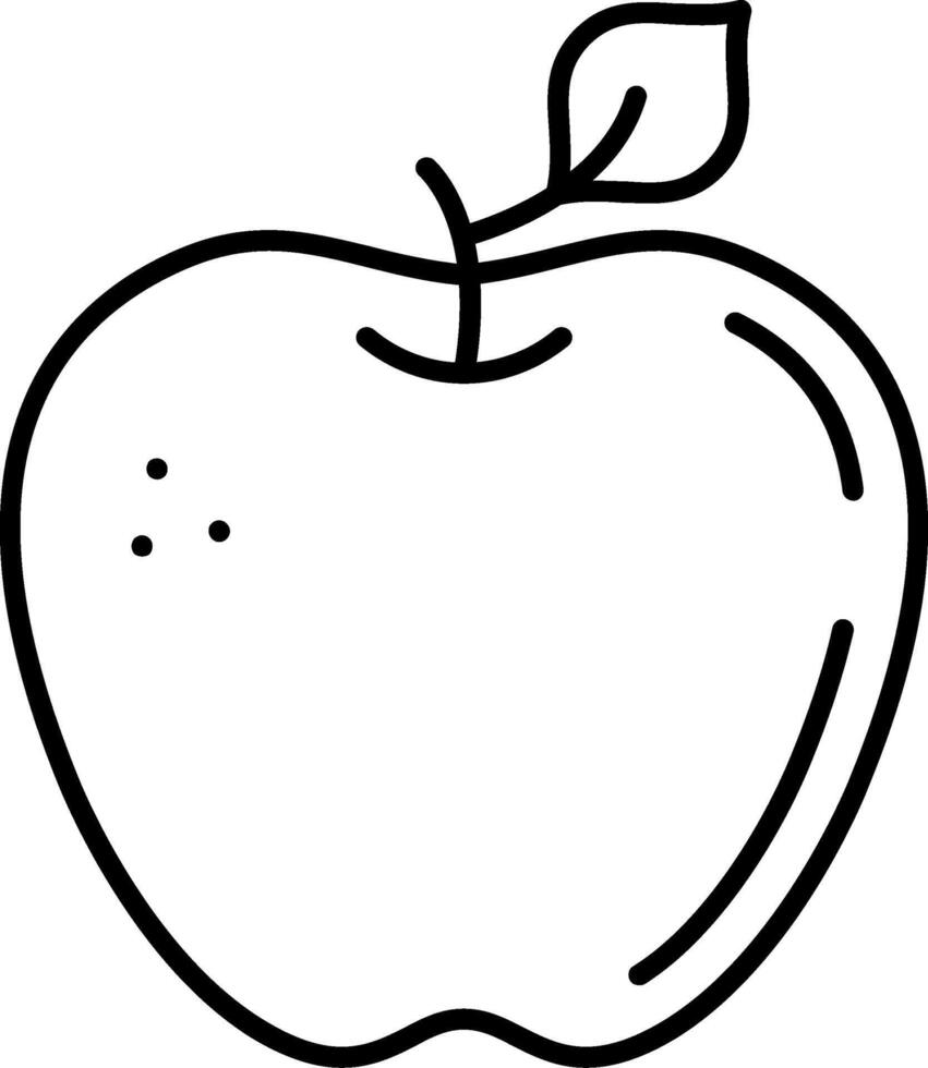 Apple Line Icon vector