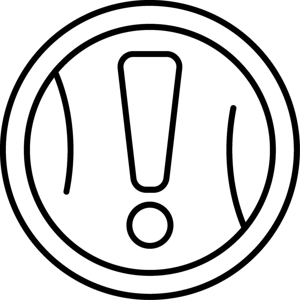 Warning Sign Line Icon vector
