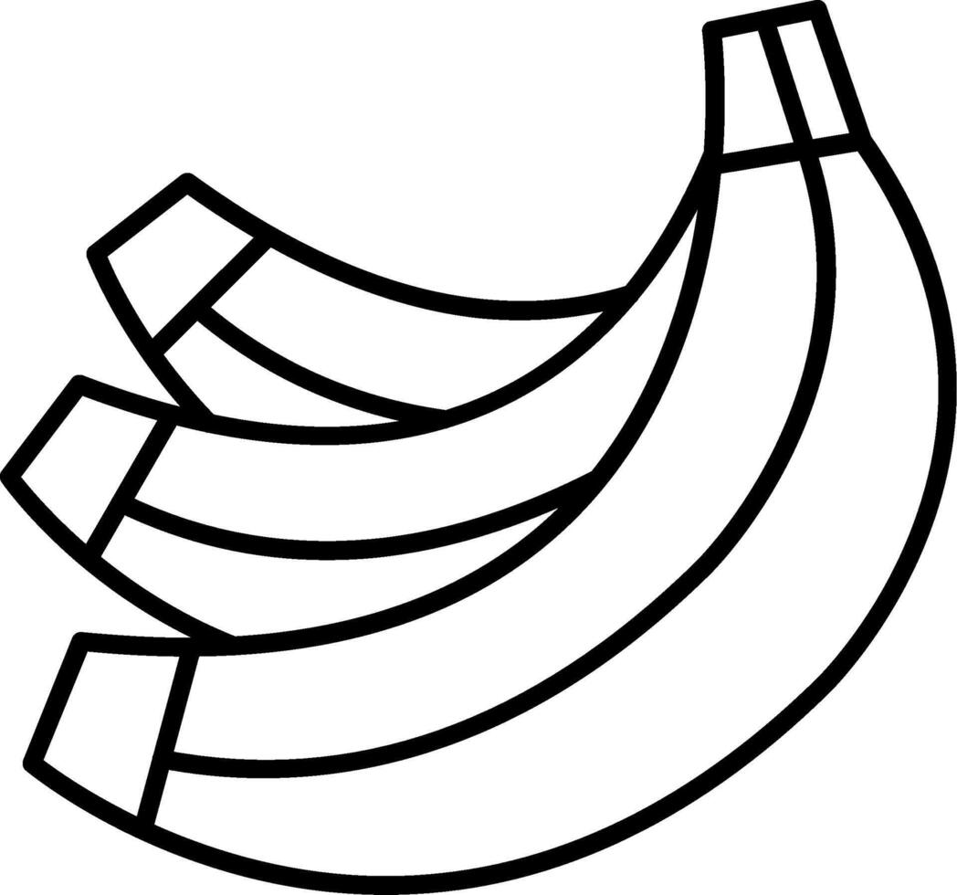 Banana Line Icon vector
