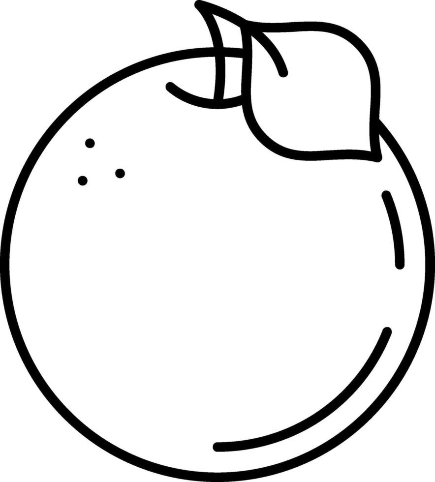 Clementine Line Icon vector