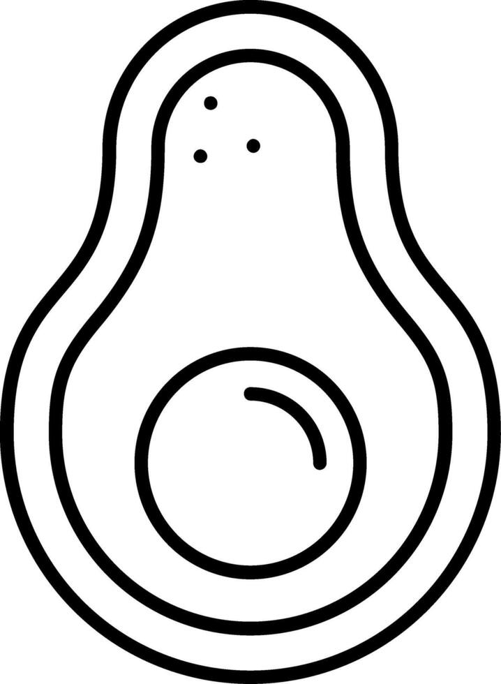 Avocado Line Icon vector