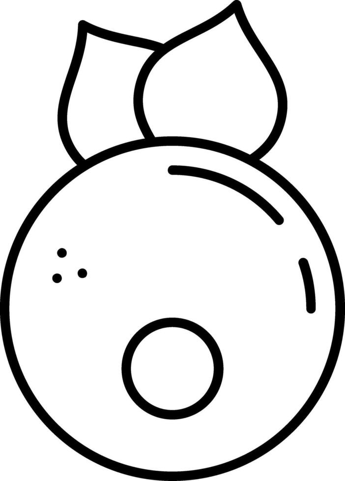 Blackcurrant Line Icon vector