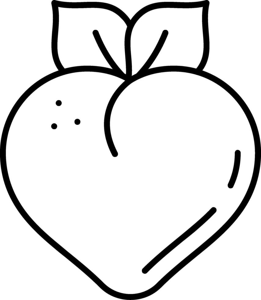 Peach Line Icon vector