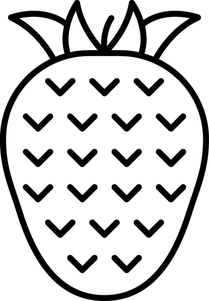 Pineapple Line Icon vector
