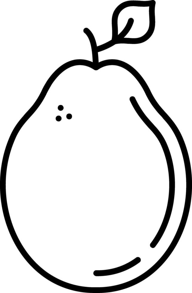 Guava Line Icon vector