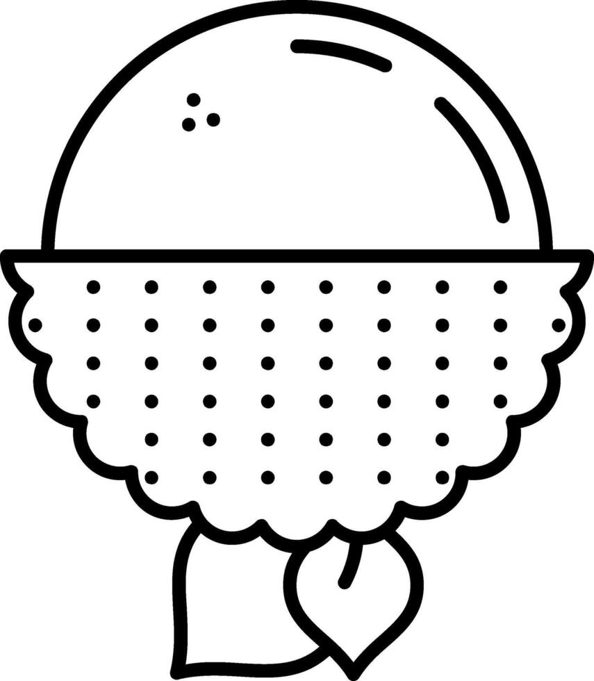 Lychee Line Icon vector