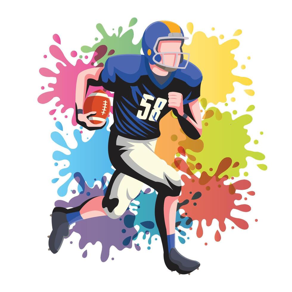 American football art design vector