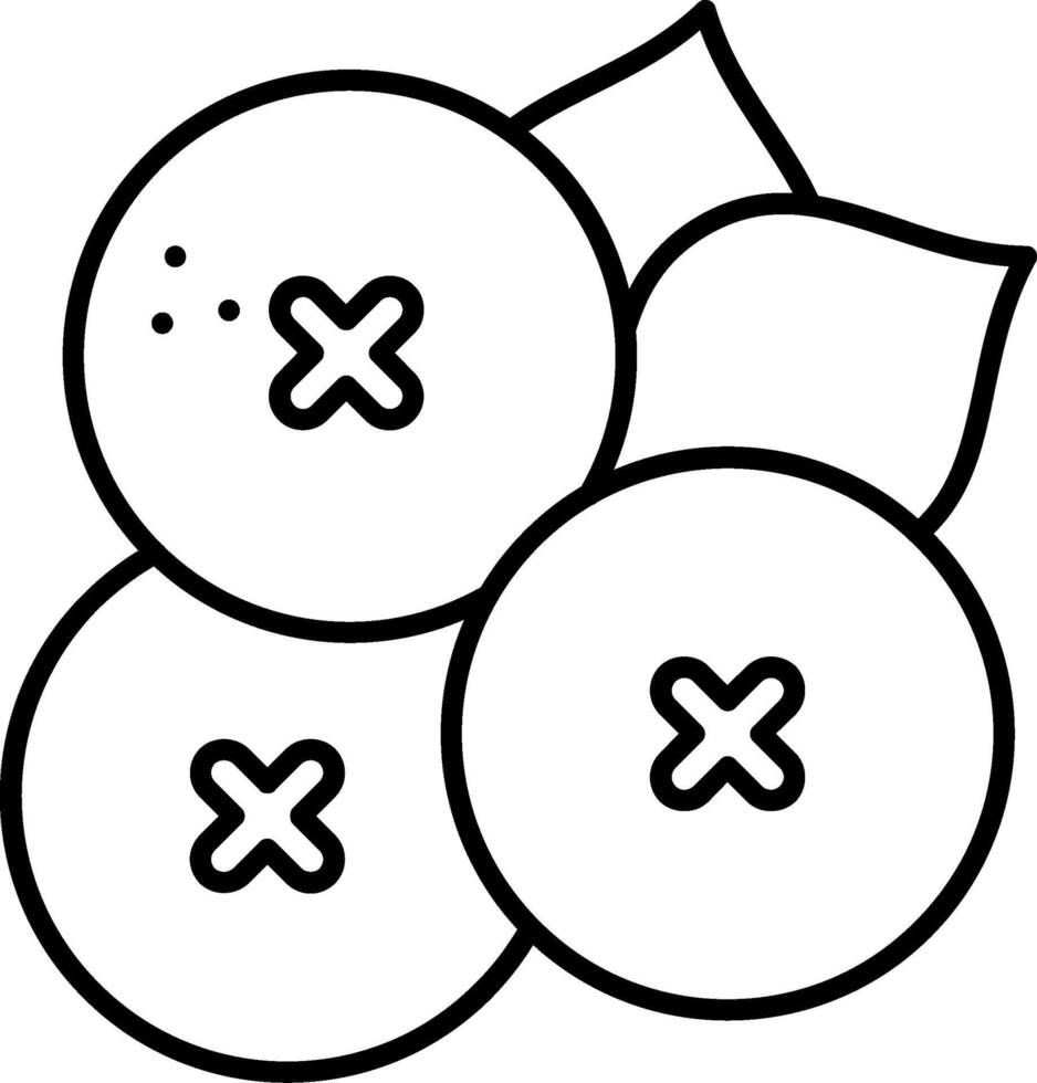 Cranberry Line Icon vector