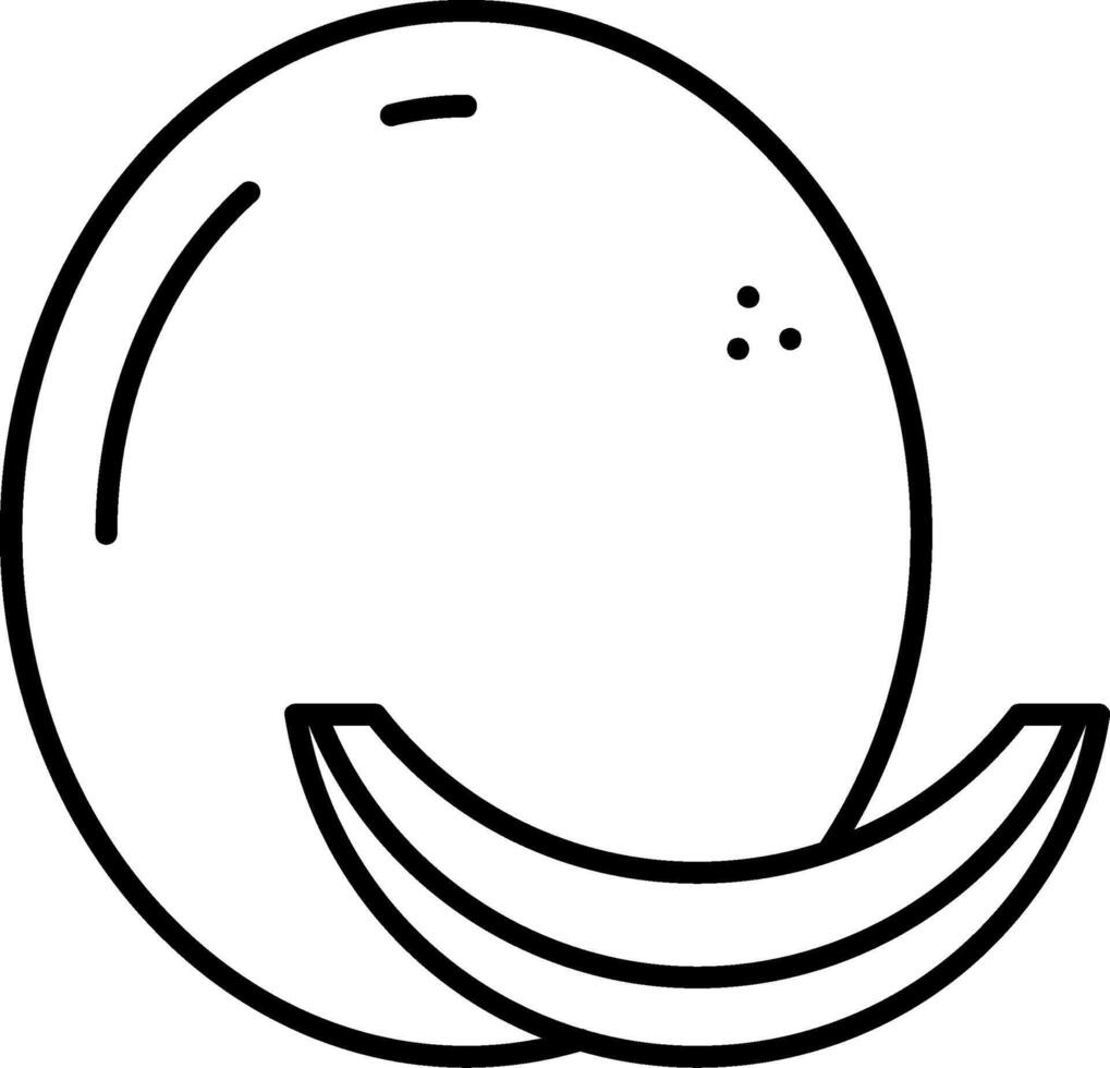 Cantaloupe Line Icon vector