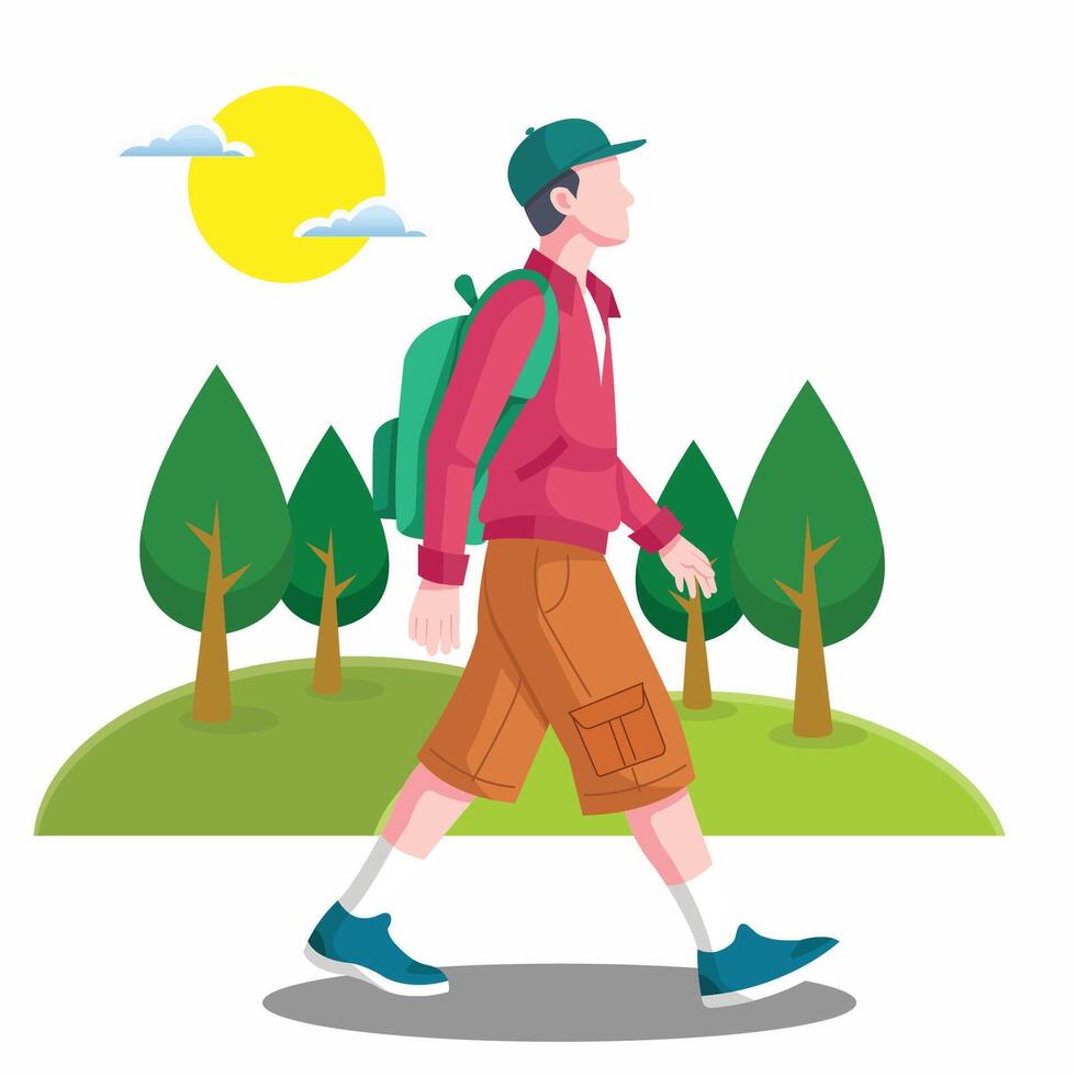 hiking art design vector