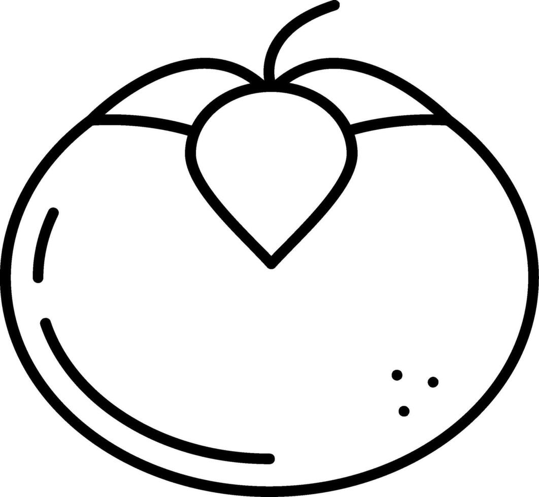 Persimmon Line Icon vector