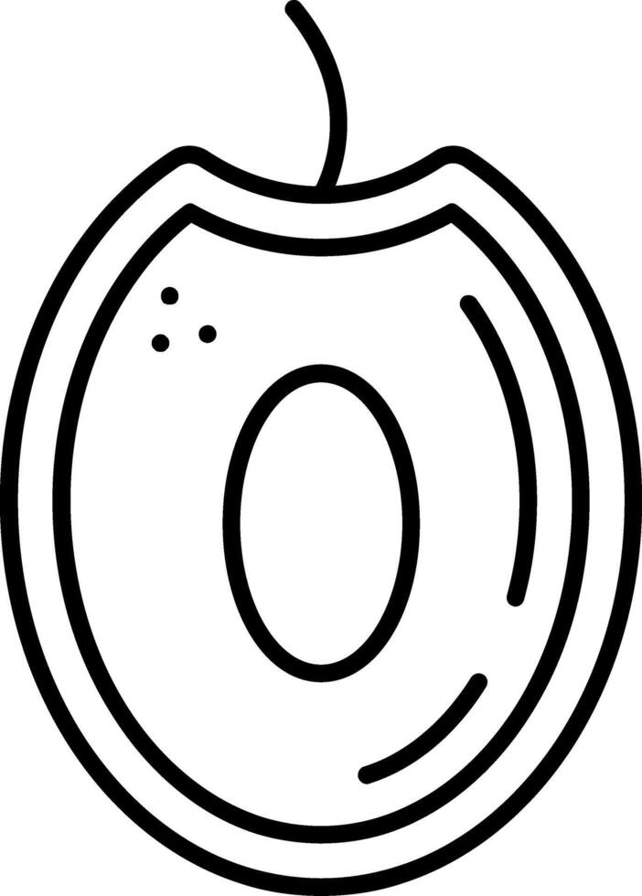 Jujube Line Icon vector