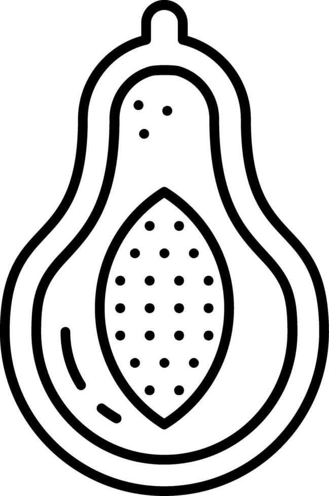 Pawpaw Line Icon vector