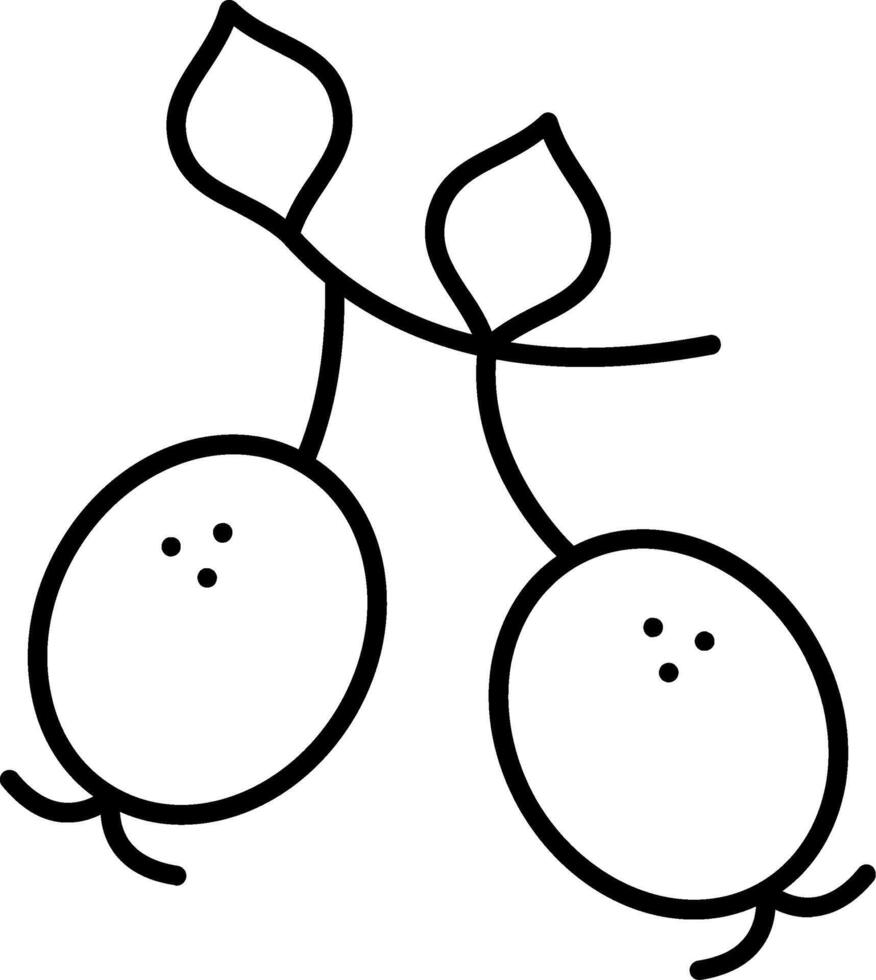 Serviceberry Line Icon vector