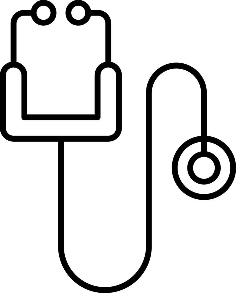 Stethoscope Line Icon vector