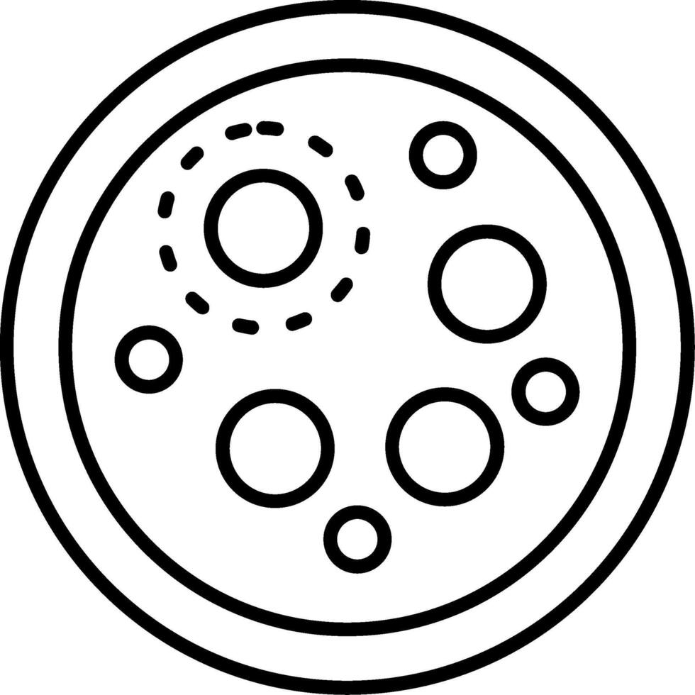 Petri Dish Line Icon vector