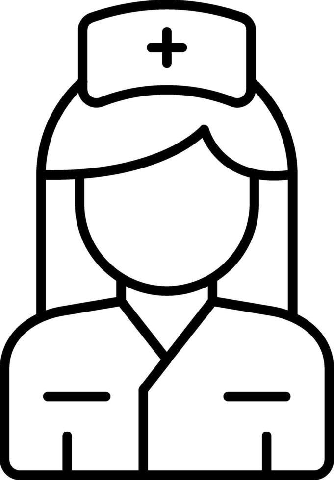 Nurse Line Icon vector