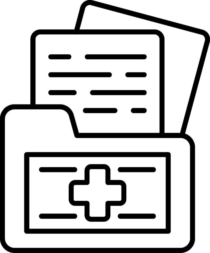 Medical Report Line Icon vector