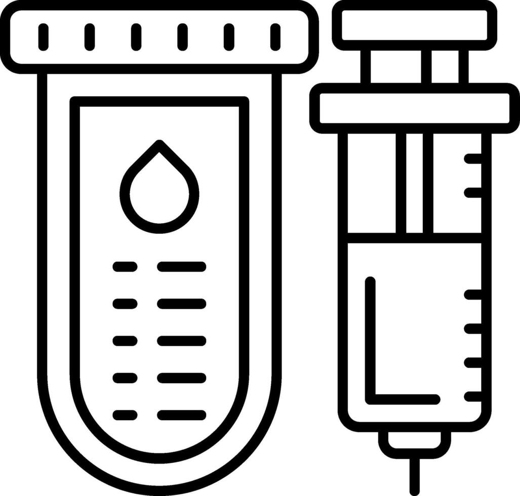Blood Sample Line Icon vector