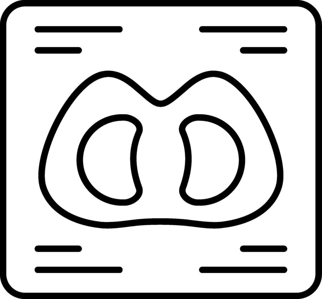 CT Scan Line Icon vector