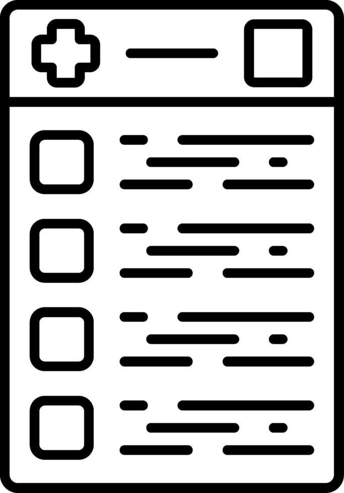 Medical Chart Line Icon vector