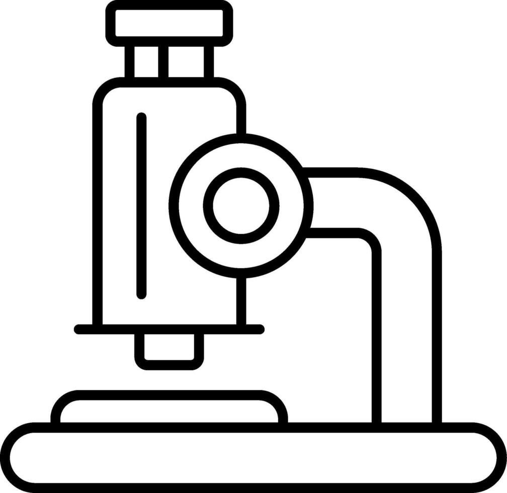 Microscope Line Icon vector