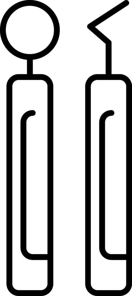 Dental Tools Line Icon vector
