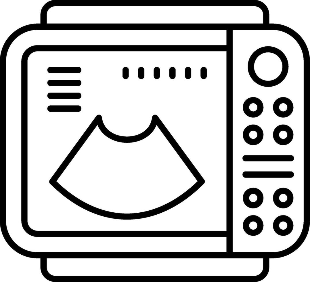 Ultrasound Line Icon vector