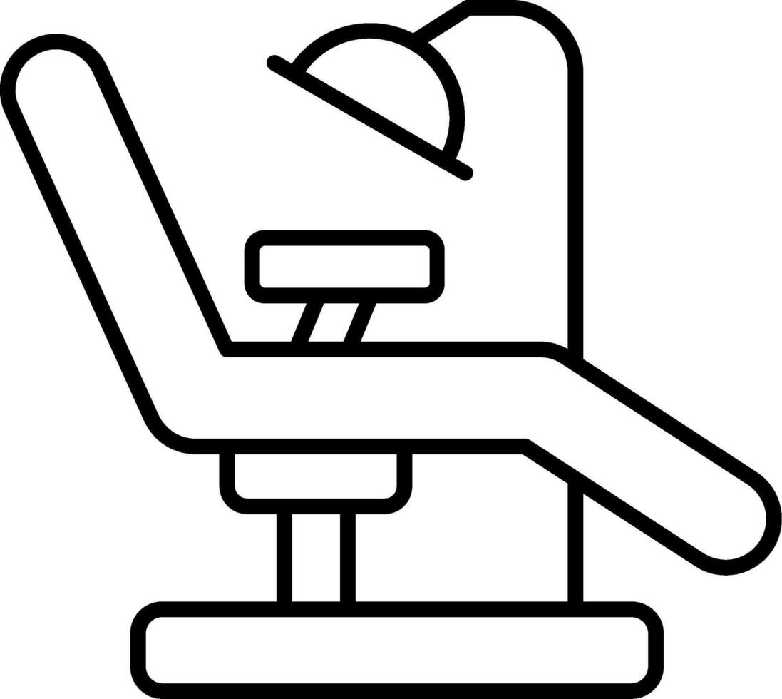 Dental Chair Line Icon vector