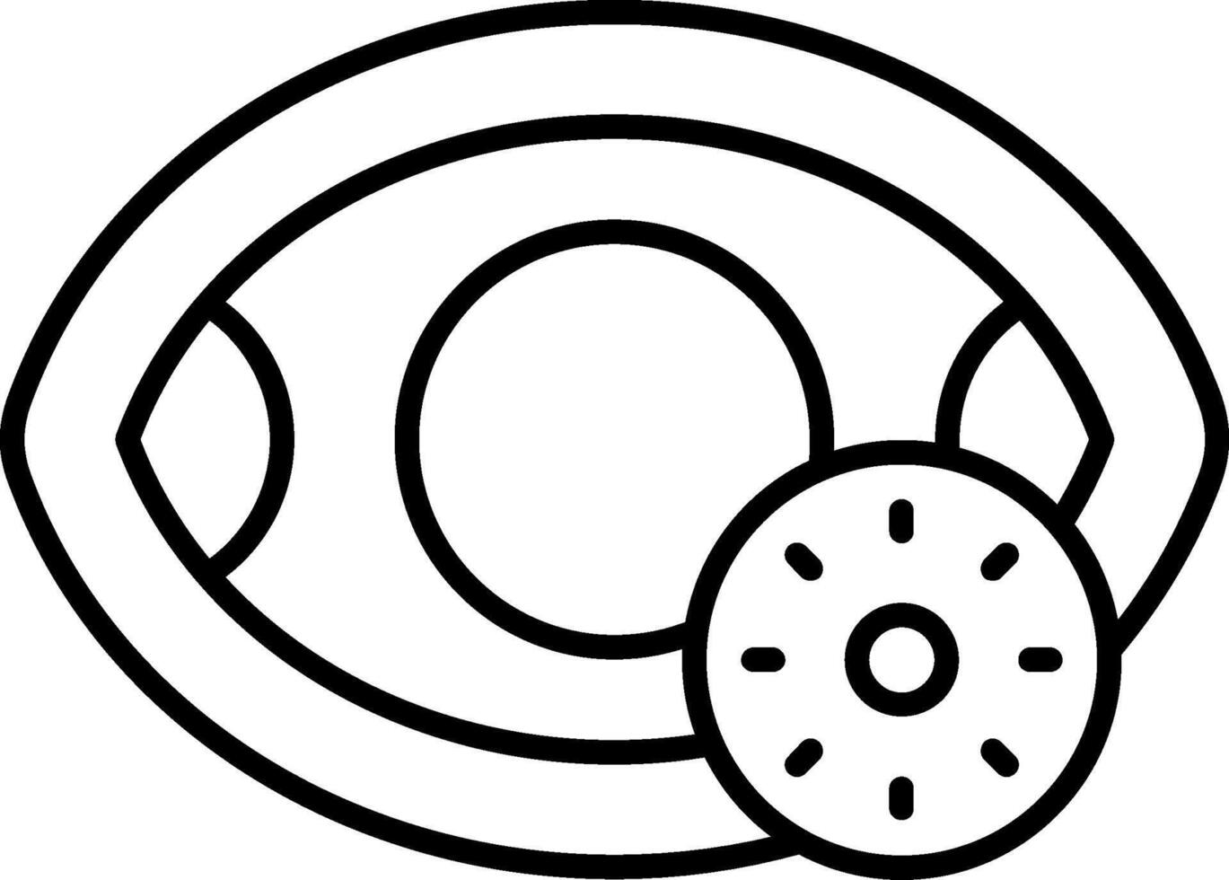 Contact Lenses Line Icon vector