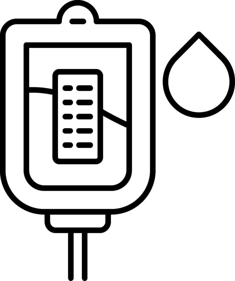 Blood Donation Line Icon vector