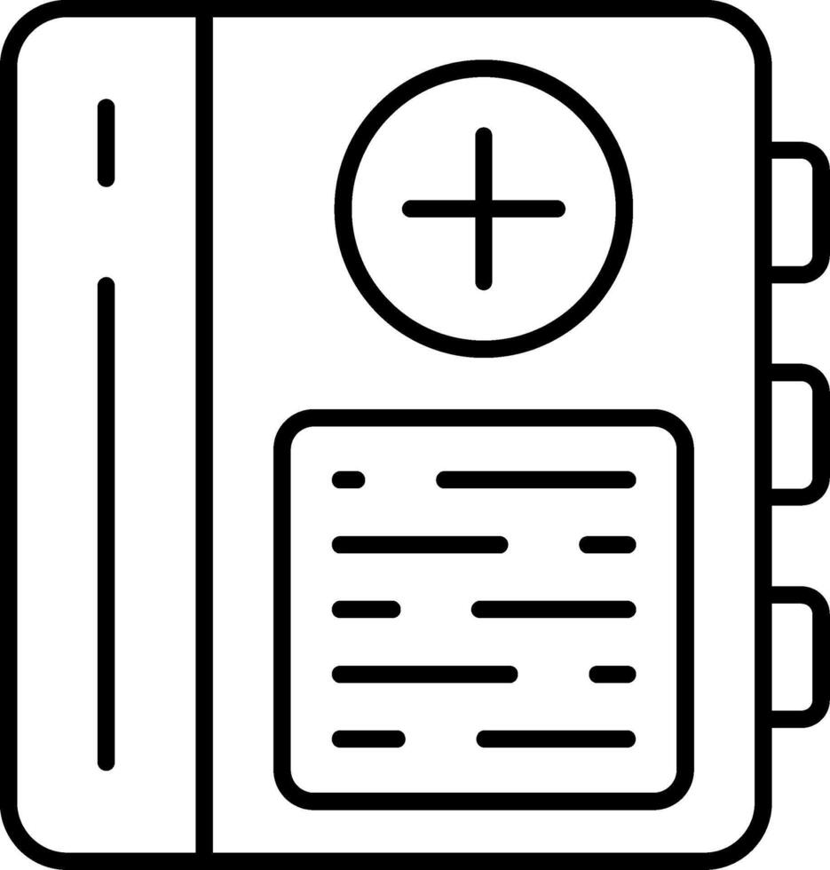 Medical Book Line Icon vector